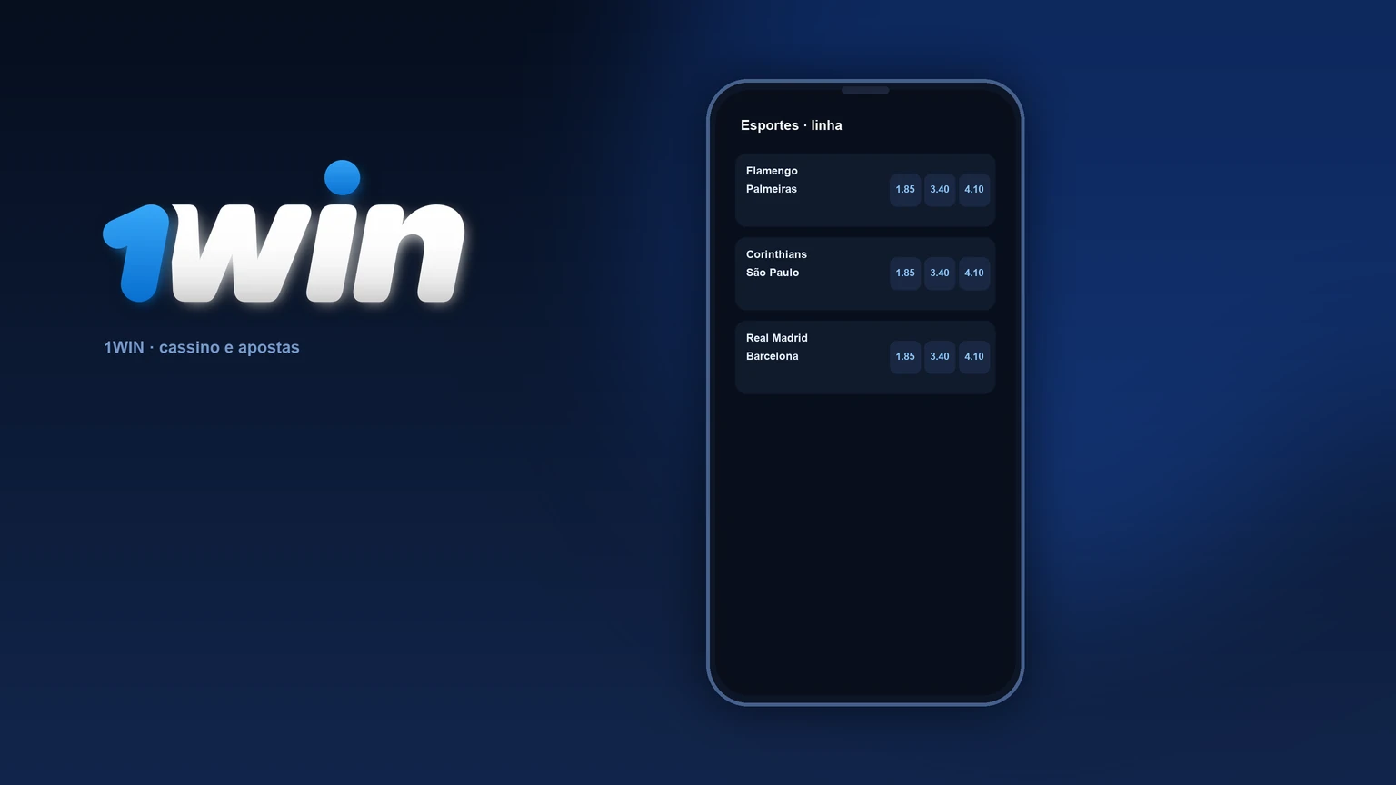 1win: linha esportiva — partidas e odds